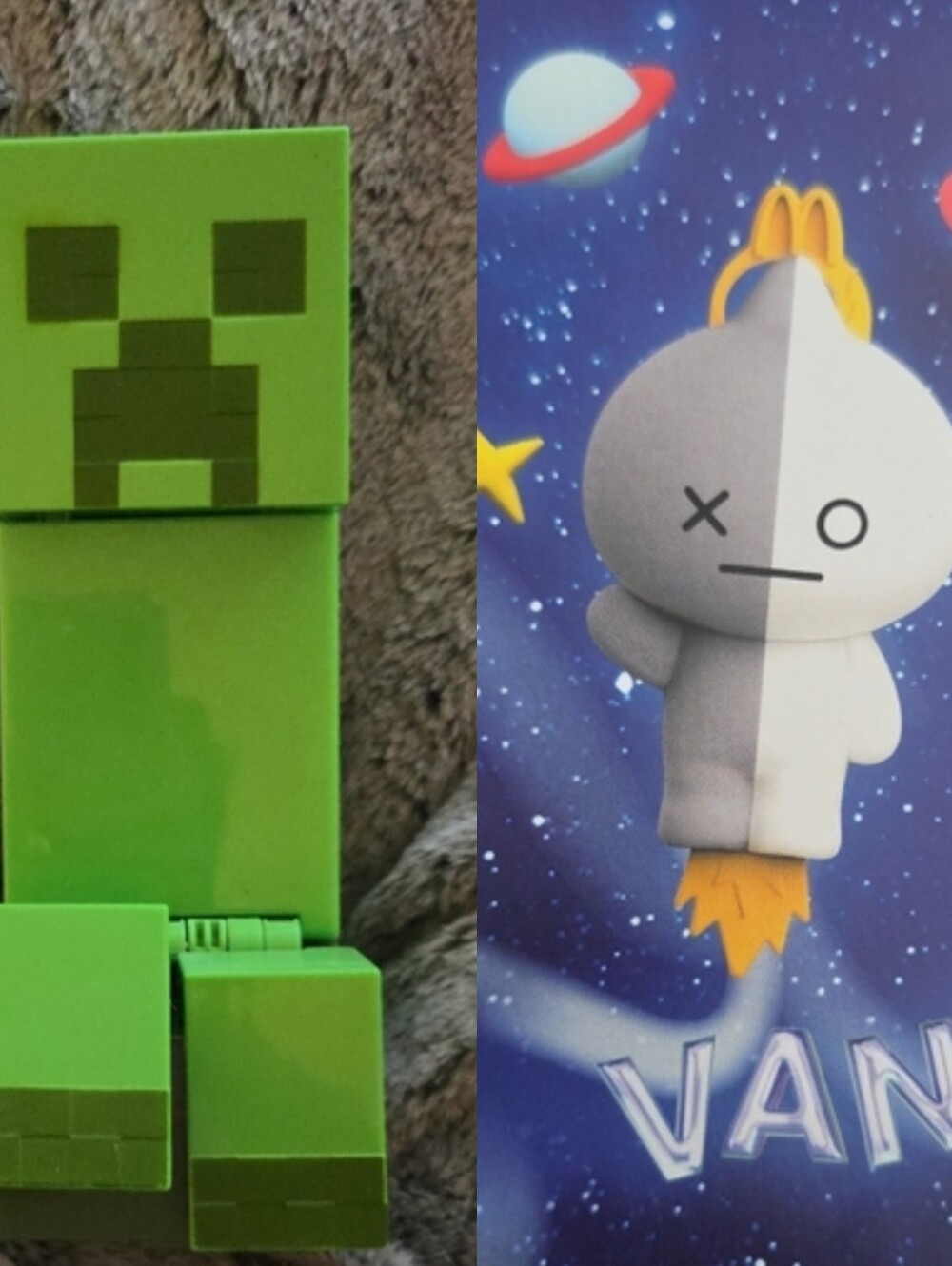 Green Creeper Building Block Toy + McDonald’s BT21 Toy Van